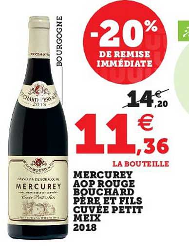 mercurey aop rouge bouchard père et fils cuvée petit meix 2018