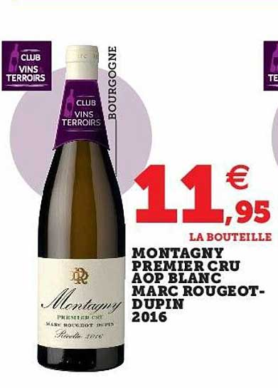 montagny premier cru aop blanc marc rougeot-dupin 2016