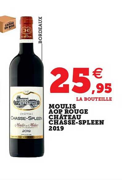 moulis aop rouge château chasse-spleen 2019