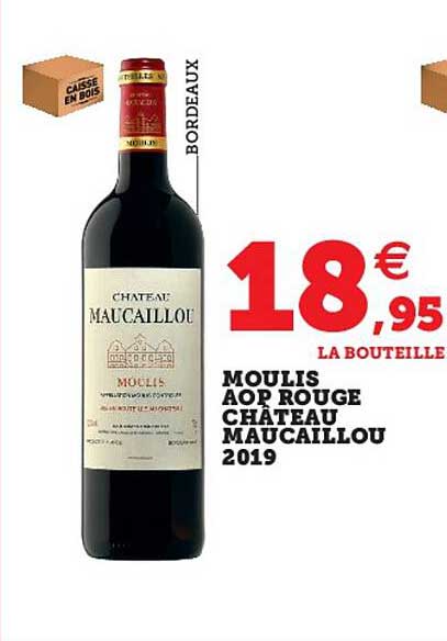 moulis aop rouge château maucaillou 2019