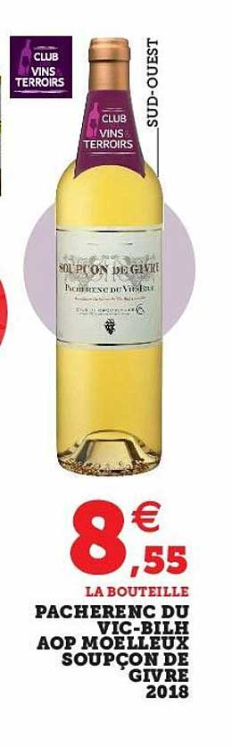 pacherenc du vic-bilh aop moelleux soupçon de givre 2018