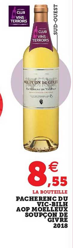 pacherenc du vic-bilh aop moelleux soupçon de givre 2018