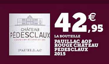 pauillac aop rouge château pedesclaux 2015