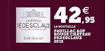 pauillac aop rouge château pedesclaux 2015