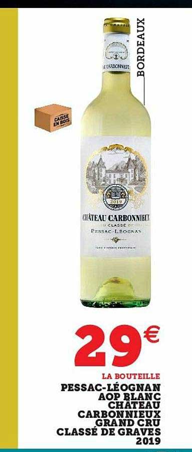 pessac-léognan aop blanc château carbonnieux grand cru classé de graves 2019