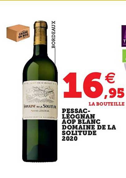 pessac-léognan aop blanc domaine de la solitude 2020