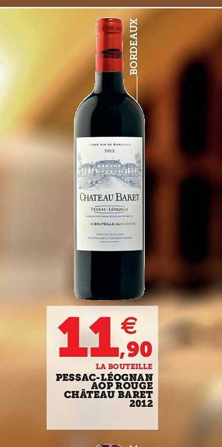 Pessac-léognan Aop Rouge Château Baret 2012