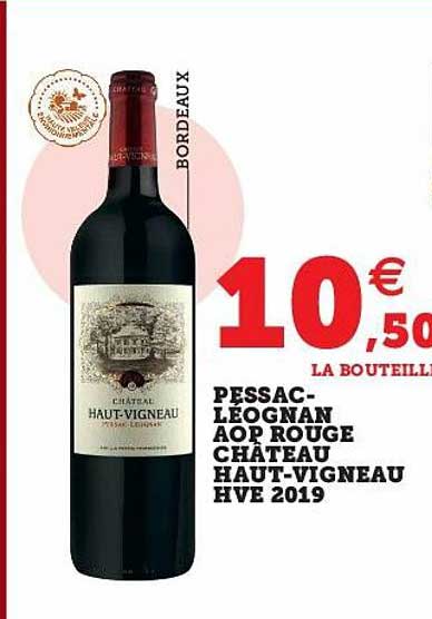 pessac-léognan aop rouge château haut-vigneau hve 2019