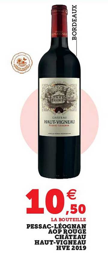 Pessac-léognan Aop Rouge Château Haut-vigneau Hve 2019