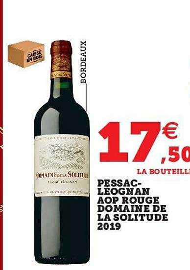 pessac-léognan domaine de la solitude 2019