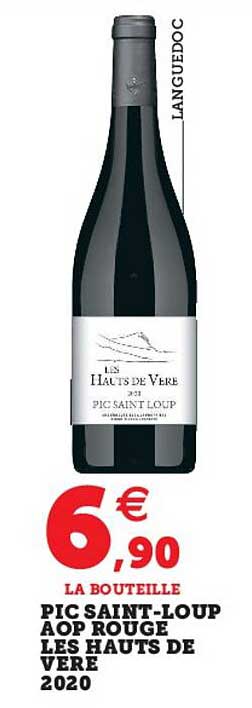 pic saint-loup aop rouge les hauts de vere 2020