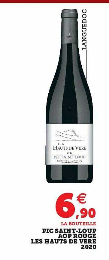 pic saint-loup aop rouge les hauts de vère 2020