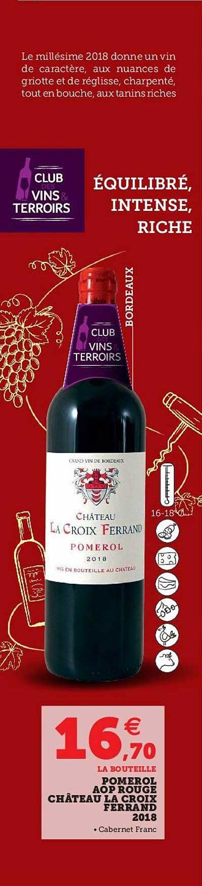 Pomerol Aop Rouge Château La Croix Ferrand 2018