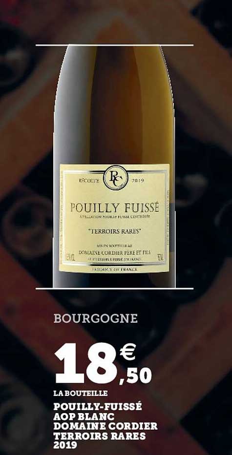 pouilly-fuissé aop blanc domaine cordier terroirs rares 2019