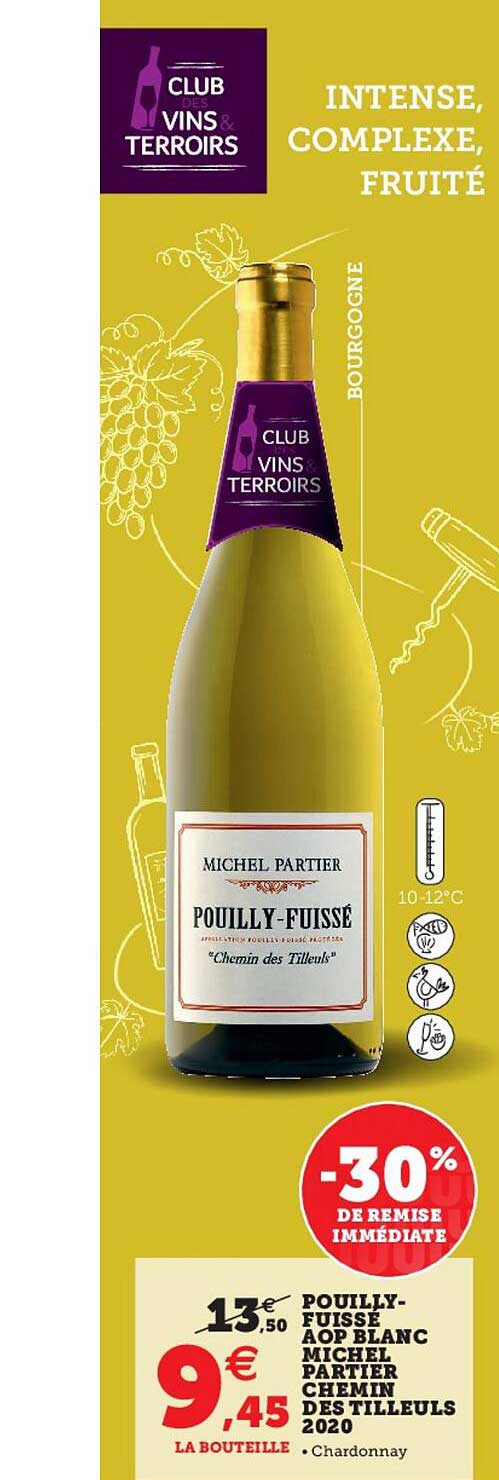 pouilly-fuissé aop blanc michel partier chemin des tilleuls 2020