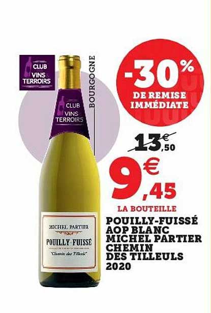 pouilly-fuissé aop blanc michel partier chemin des tilleuls 2020