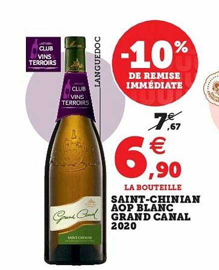 saint-chinian aop blanc grand canal 2020
