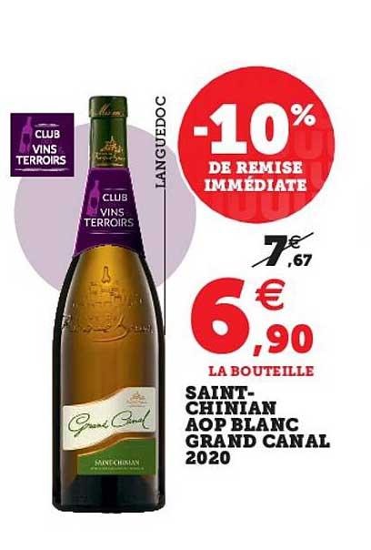 Saint-chinian Aop Blanc Grand Canal 2020