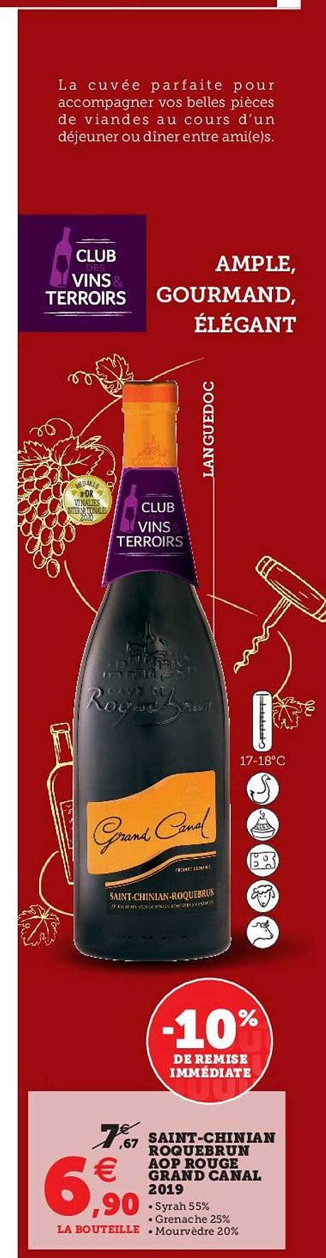 saint-chinian roquebrun aop rouge grand canal 2019