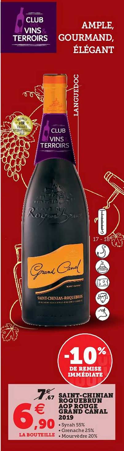 saint-chinian roquebrun aop rouge grand canal 2019