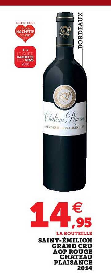 saint-émilion grand cru aop rouge château plaisance 2014