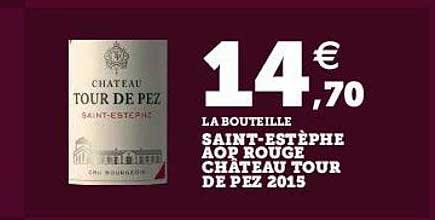 saint-estèphe aop rouge château tour de pez 2015