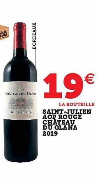saint-julien aop rouge château du glana 2019