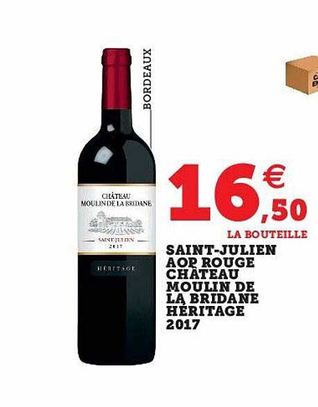 saint-julien aop rouge château moulin de la bridane héritage 2017