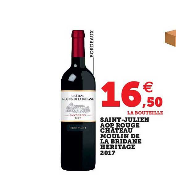 saint-julien aop rouge château moulin de la bridane héritage 2017