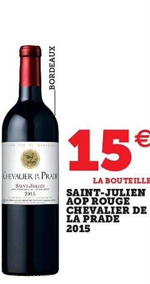 saint-julien aop rouge chevalier de la prade 2015