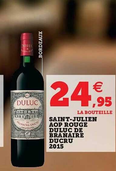 saint-julien aop rouge duluc de branaire ducru 2015