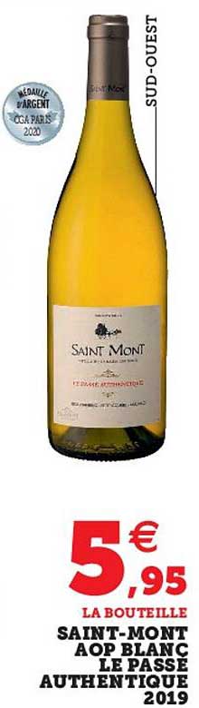 saint-mont aop blanc le passe authentique 2019
