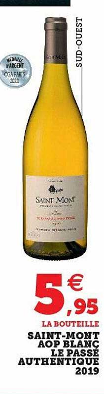 saint-mont aop blanc le passé authentique 2019