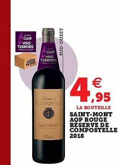 saint-mont aop rouge réserve de compostelle 2018