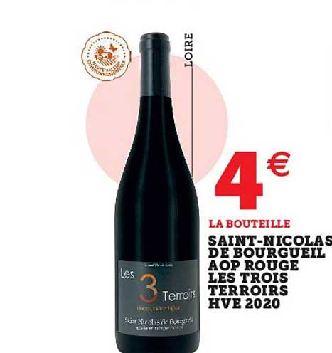 saint-nicolas de bourgueil aop rouge les trois terroirs hve 2020