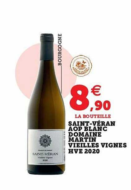 saint-véran aop blanc domaine martin vieilles vignes hve 2020