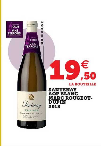 santenay aop blanc marc rougeot-dupin 2018