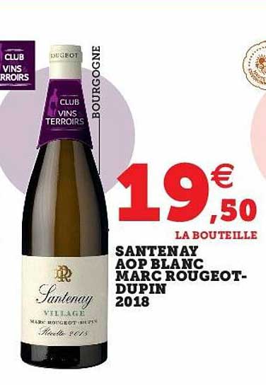 santenay aop blanc marc rougeot-dupin 2018