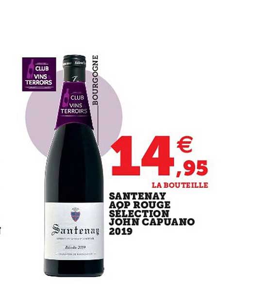 santenay aop rouge sélection john capuano 2019