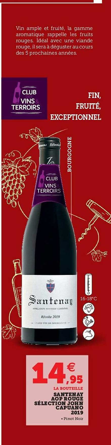 santenay aop rouge sélection john capuano 2019