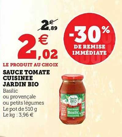 Sauce Tomate Cuisinée Jardin Bio