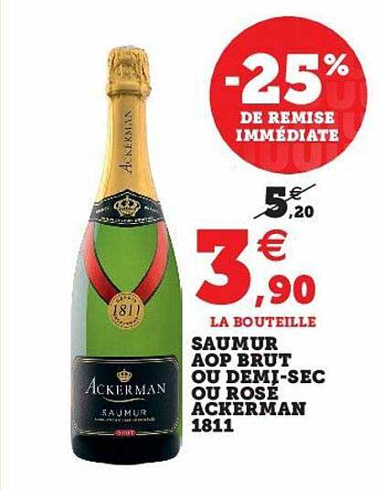 saumur aop brut ou demi-sec ou rosé ackerman 1811