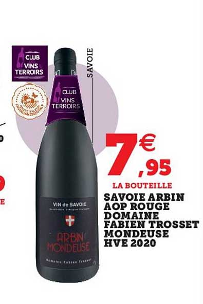 savoie arbin aop rouge domaine fabien trosset mondeuse hve 2020