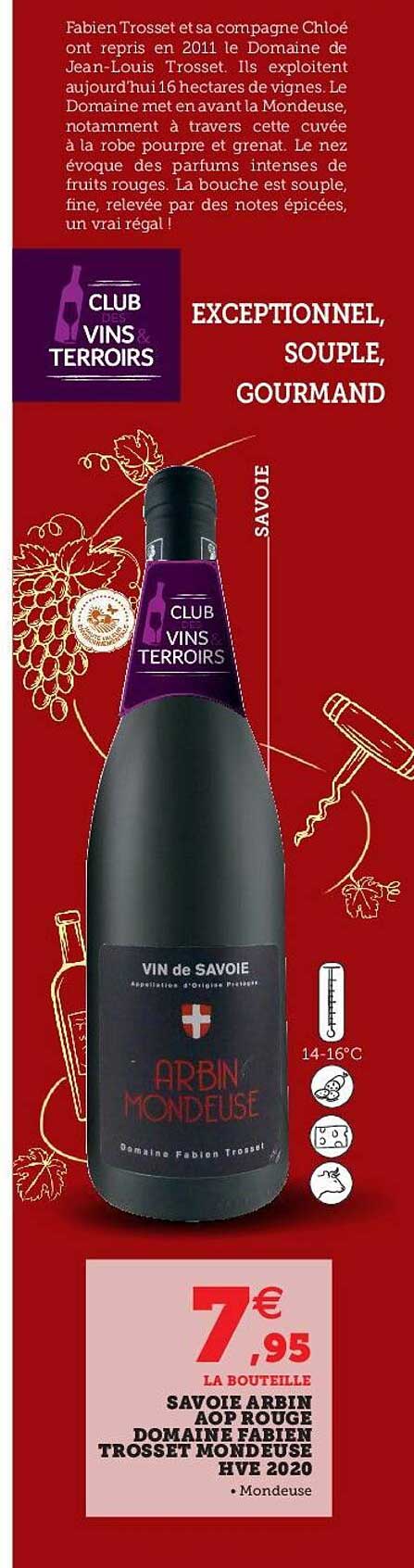 savoie arbin aop rouge domaine fabien trosset mondeuse hve 2020
