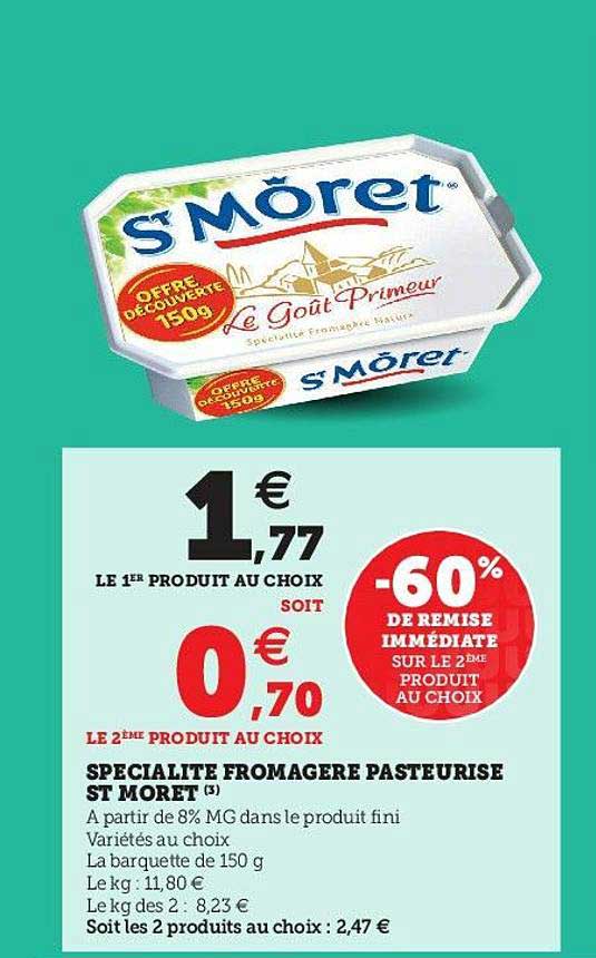 spécialité fromagère pasteurisé st môret