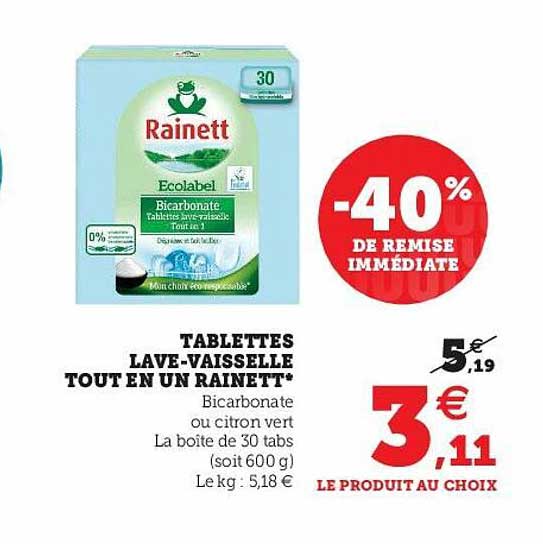 tablettes lave-vaisselle tout en un rainett