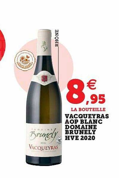 vacqueyras aop blanc domaine brunely hve 2020