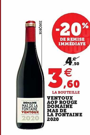 ventoux aop rouge domaine mas de la fontaine 2020