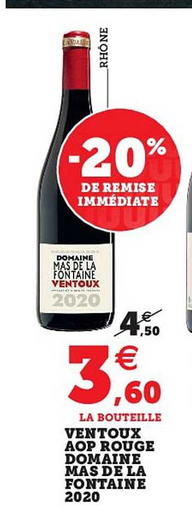 ventoux aop rouge domaine mas de la fontaine 2020