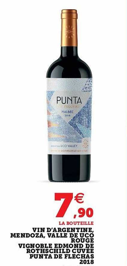 vin d'argentine, mendoza, valle de uco rouge vignoble edmond de rothschild cuvée unta de flechas 2018